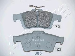 Колодки тормозные дисковые задние MAZDA 3 (пр-во ASHIKA) ASHIKA арт. 5100005