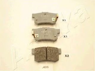Колодки тормозные дисковые задние HONDA ACCORD (пр-во ASHIKA) ASHIKA арт. 5104405