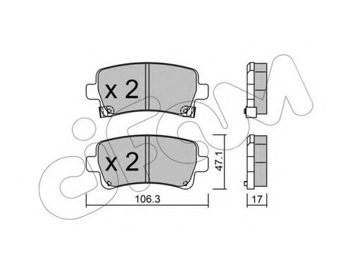 Тормозные колодки Гальмівні колодки задні Opel Insignia 08- (TRW) CIFAM арт. 8228440