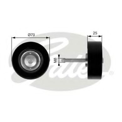 Паразитный ролик Ролик обвідний паска приводного Mazda 3, 6, MPV/MX5, CX-7 1.8/2.0/2.3/2.5 02- GATES арт. T36263