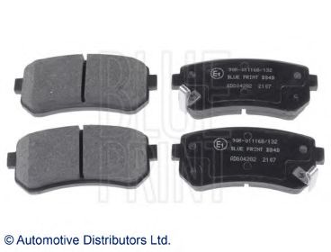 Колодки тормозные дисковые задние Hyundai, KIA (пр-во Blue Print)