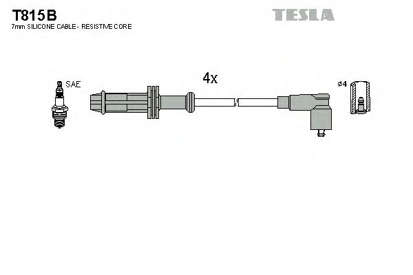 Комплект кабелiв запалювання TESLA арт. T815B