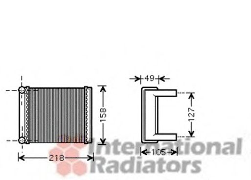 Радиатор отопителя SPRINTER ALL 95-06 (Van Wezel) VANWEZEL арт. 30006385