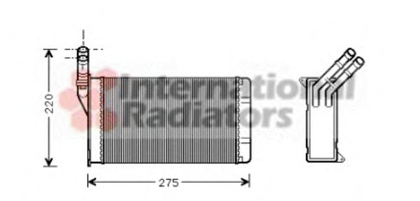 Радіатор обігрівача CITR ZX/XANTIA / PEUG 306 (Van Wezel)