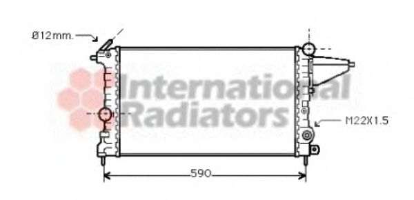 Радиатор охлаждения Радиатор охлаждения двигателя VECTRA A 1.4/1.6 MT 88-95 (Van Wezel) VANWEZEL арт. 37002161