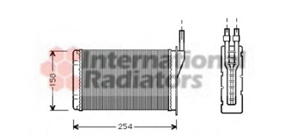 Радиатор отопителя RENAULT EXPRESS/R5/R9/R11 (Van Wezel)