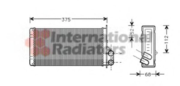 Радиатор отопителя NISSAN; OPEL; RENAULT (пр-во Van Wezel)