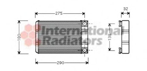 Радиатор отопителя MB W203 (C/CLK) ALL 00- (Van Wezel)