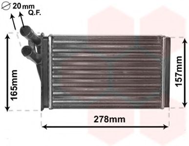 Радиатор отопителя AUDI80/90/A4 / VW PASSAT5 (Van Wezel)