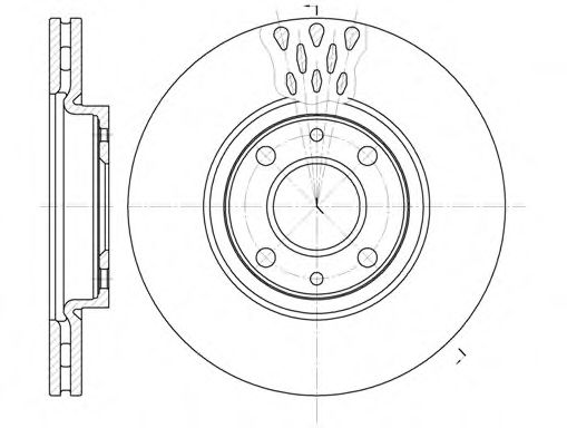 Гальмівний диск (передній) ALFA ROMEO MITO /CITROËN NEMO/FIAT 500/ DOBLO/PANDA/FIORINO /LANCIA YPSIL WOKING арт. D644310