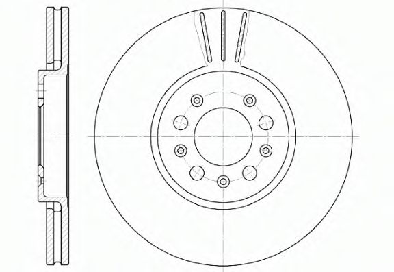 Гальмівний диск перед. A1/A3/Bora/Cordoba/Fabia (96-21) WOKING арт. D654410