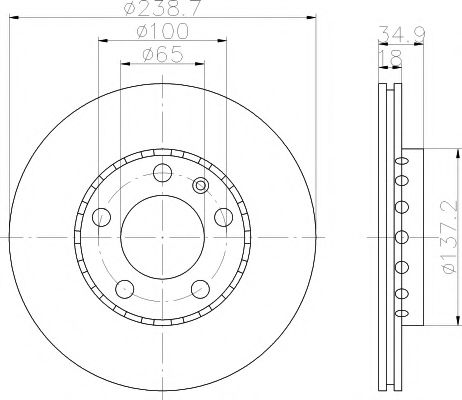 Тормозной диск Диск тормозной TEXTAR арт. 92106803