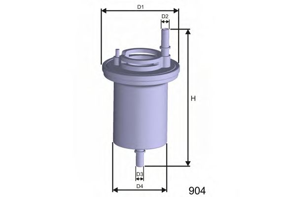 Фильтр топливный VAG 1.2/1.4/2.0 без регулятора давления