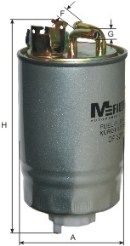 Фильтры топливные Фільтр паливний LT2.4D/T3 88>/T4 90>/Golf II87>/Golf III/Passat B3/B4/Sharan MFILTER арт. DF327