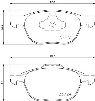 Гальмівнi колодки дисковi перед. Ford Focus II 04-/ Mazda Premacy 2.0 05-