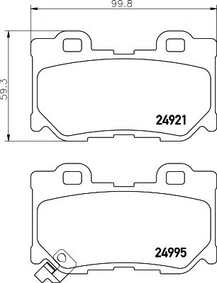 Гальмівні колодки зад. Nissan 370Z 09-/Infiniti FX 37/50 08- /GX 37 07-