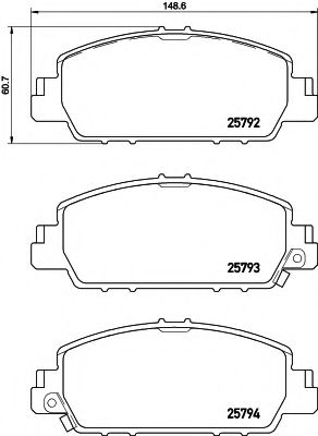 Гальмівнi колодки дисковi Honda Accord 2.4-3.5 15-