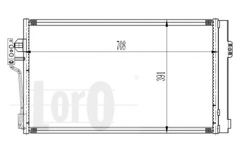 Радіатор кондиціонера Vito/Viano W639 2.0-3.7 03- LORO арт. 0540160006