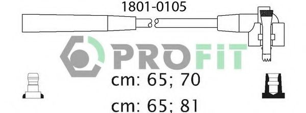 Высоковольтные провода, кабели для запуска Комплект кабелів високовольтних PROFIT арт. 18010105
