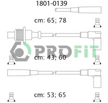 Высоковольтные провода, кабели для запуска Комплект кабелів високовольтних PROFIT арт. 18010139