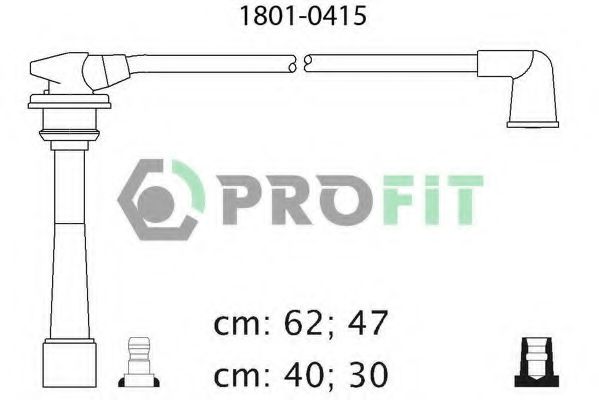 Высоковольтные провода, кабели для запуска Комплект кабелів високовольтних PROFIT арт. 18010415