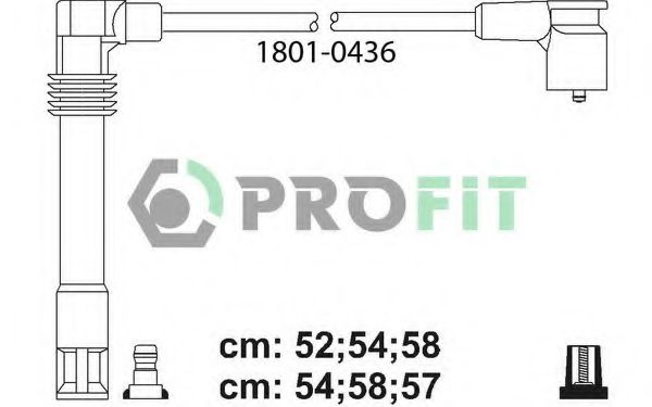 Высоковольтные провода, кабели для запуска Комплект кабелів високовольтних PROFIT арт. 18010436