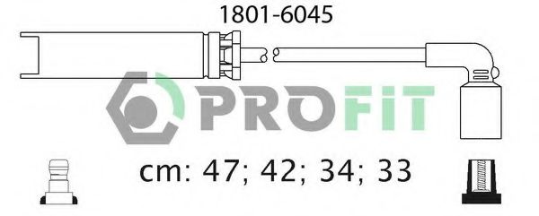 Высоковольтные провода, кабели для запуска Комплект кабелів високовольтних PROFIT арт. 18016045