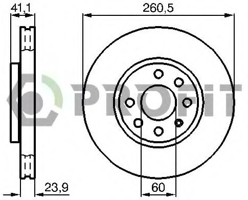 Тормозной диск Диск гальмівний PROFIT арт. 50101131