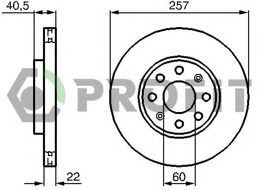 Тормозной диск Диск гальмівний PROFIT арт. 50101304