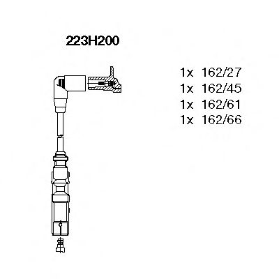 Провода зажигания VW Golf IV 1.6i 97-04 (к-кт) BREMI 223H200