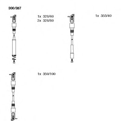 Провода зажигания Opel Omega A 1.8-2.0i 86-98 (к-кт) BREMI 300387  