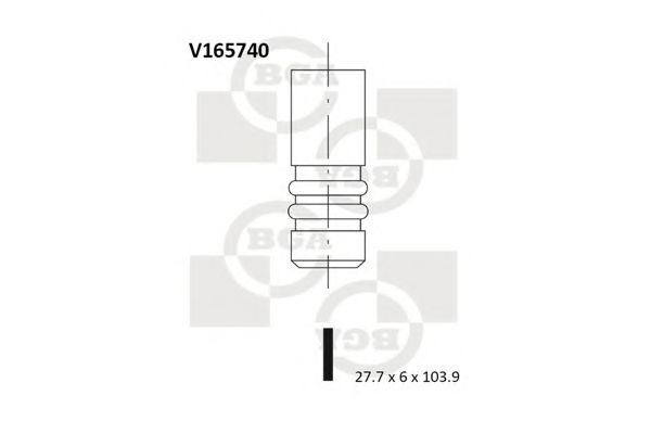 Клапан двигуна BGA арт. V165740