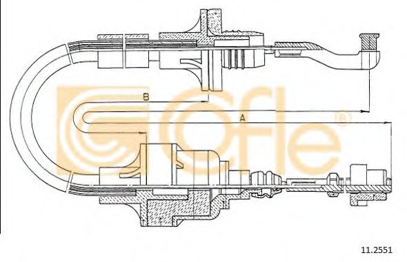 Трос сцепления Трос зчеплення Opel Vectra 1.4/1.6/1.7TD 89- COFLE арт. 112551