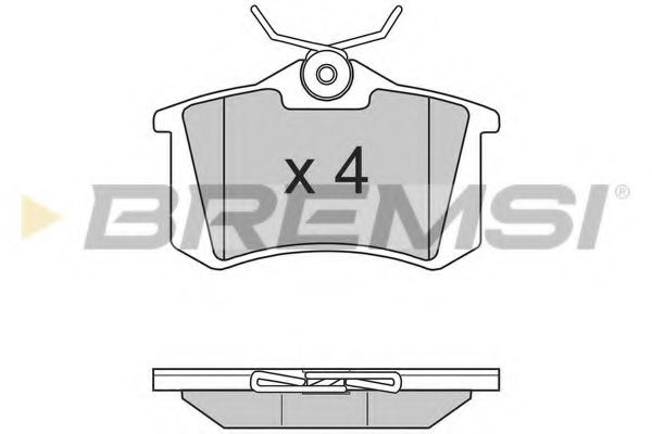 Тормозные колодки Гальмівні колодки зад. Caddy III/IV/Passat/Audi A4/A6 (Lucas) BREMSI арт. BP2807