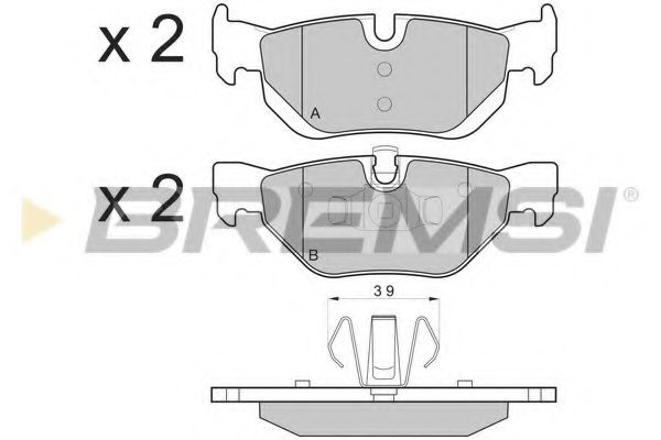 Гальмівні колодки зад. BMW 3(E90)/1(E81) 04-13 (ATE) (123x43,6x17,3)