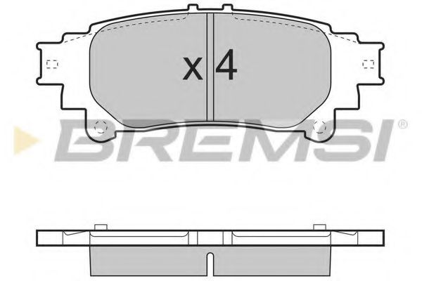 Тормозные колодки Гальмівні колодки зад. Prius/Lexus GS/IS 09- (Akebono) BREMSI арт. BP3534