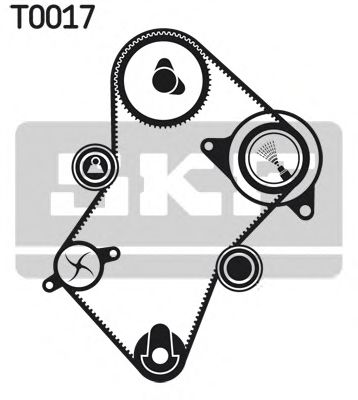 Комплекты ГРМ Комплект ГРМ, пас+ролик+помпа SKF арт. VKMC03244