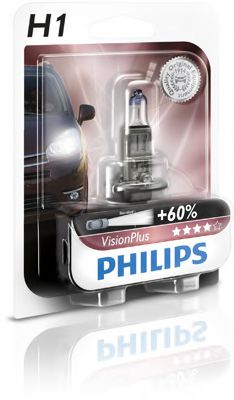 Лампа H1 12V 55W P14.5S VisionPlus (+50% more light ) упаковка блістер