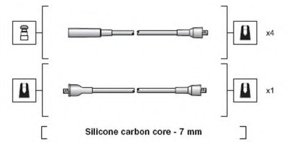 Высоковольтные провода, кабели для запуска Комплект проводів запалювання MAGNETIMARELLI арт. 941318111232